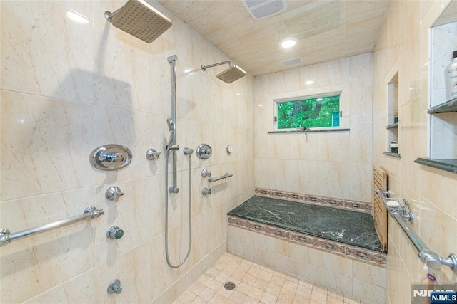 59 Green Hill Rd, Kinnelon Borough, NJ 07405 - full bath featuring a tile shower and tile patterned flooring