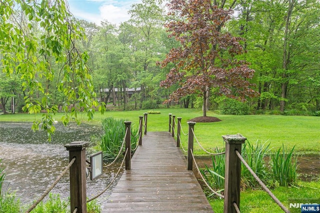 59 Green Hill Rd, Kinnelon Borough, NJ 07405 - dock area with a yard