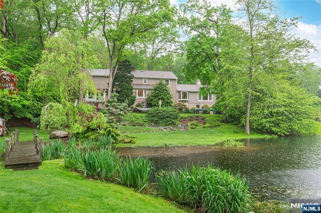 59 Green Hill Rd, Kinnelon Borough, NJ 07405 - view of green lawn with a water view