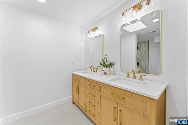 8 Marianne Ter, Secaucus, NJ 07094 - full bathroom featuring double vanity and tile patterned floors