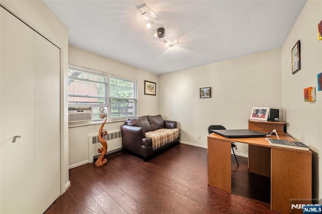 201 Oakdene Pl Unit C00E2, Cliffside Park, NJ 07010 - office space with radiator and dark wood-style flooring