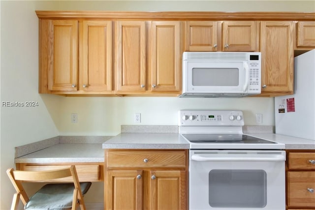 kitchen with white appliances