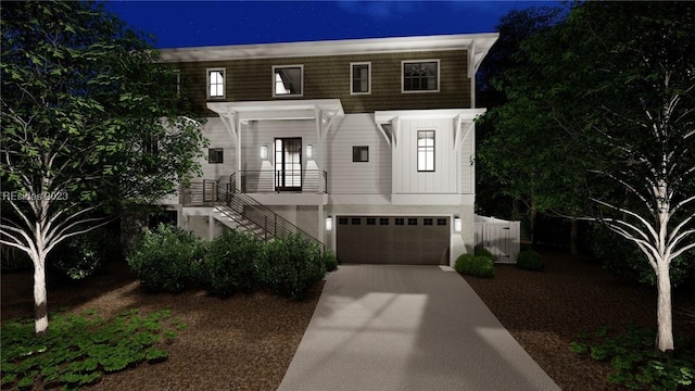 view of front of house featuring a garage