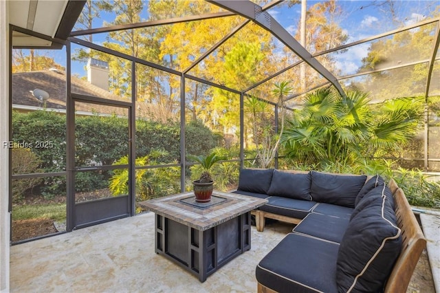 view of patio with an outdoor hangout area