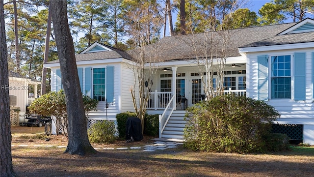 view of front of house with french doors