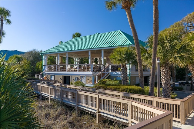 exterior space featuring a gazebo and a mountain view