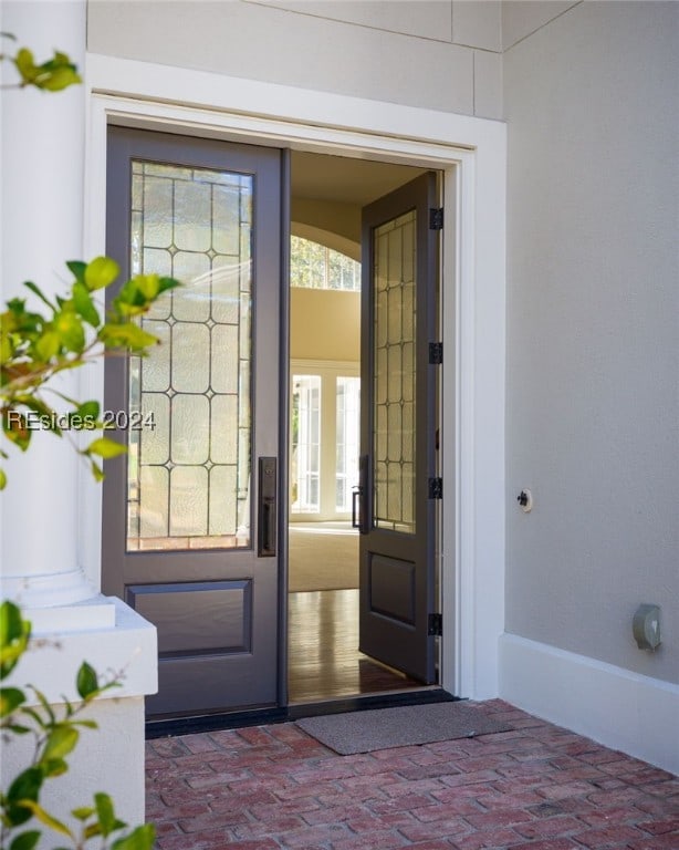 view of doorway to property