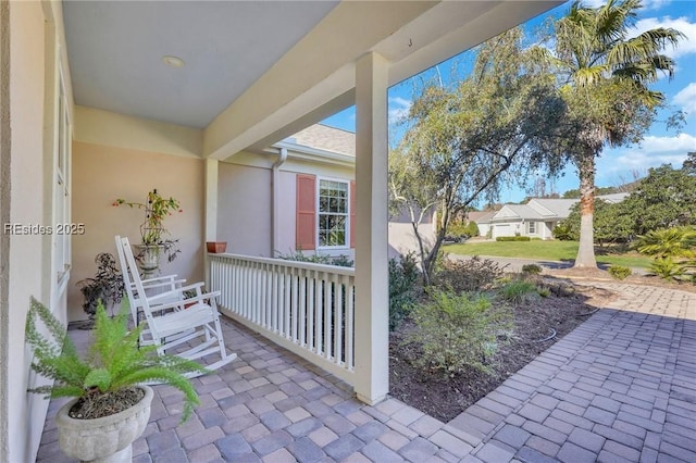 view of patio / terrace with covered porch