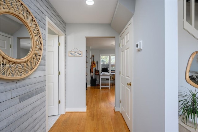 hallway featuring light hardwood / wood-style floors