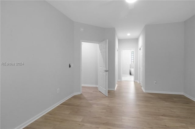 interior space with light wood-type flooring