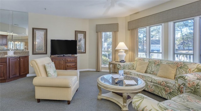 view of carpeted living room