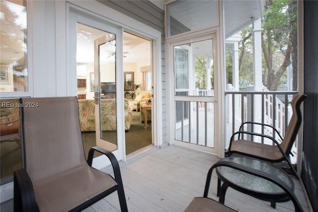 view of sunroom / solarium