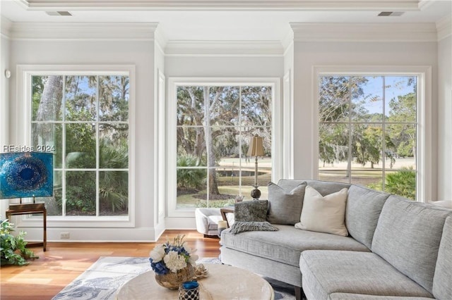 sunroom featuring a wealth of natural light