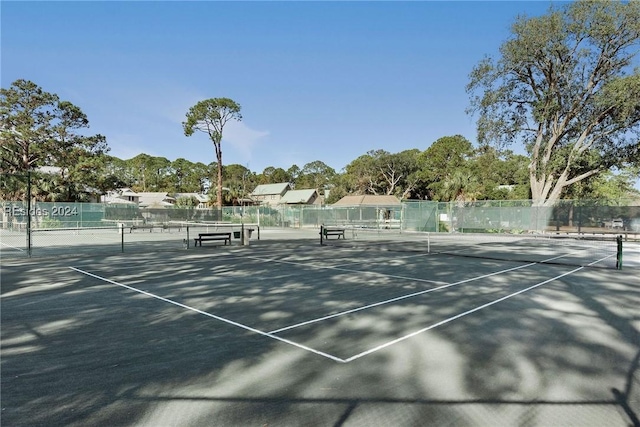 view of tennis court