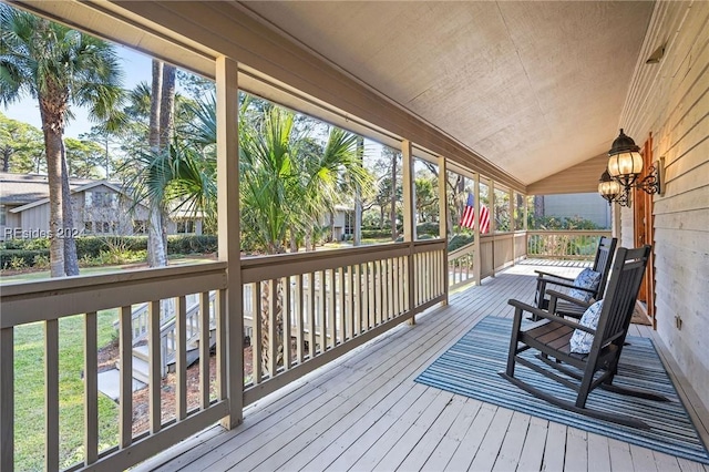 view of wooden deck