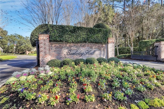 view of community sign