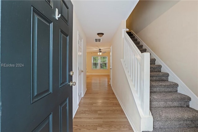 interior space with wood-type flooring