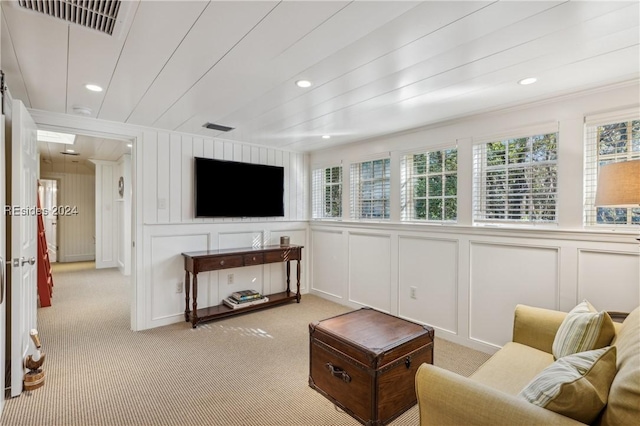 view of carpeted living room