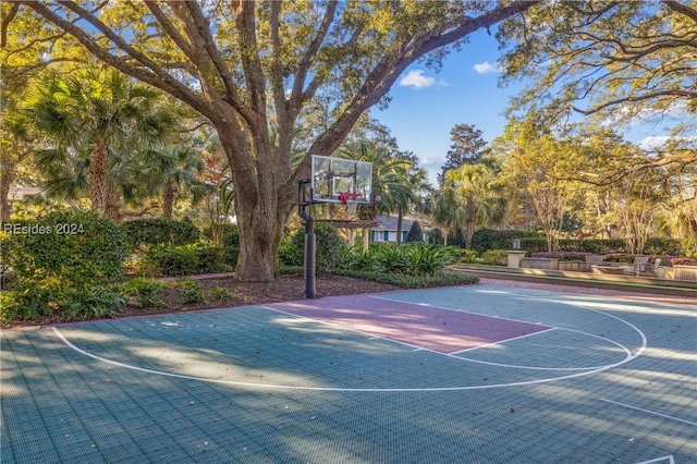 view of basketball court