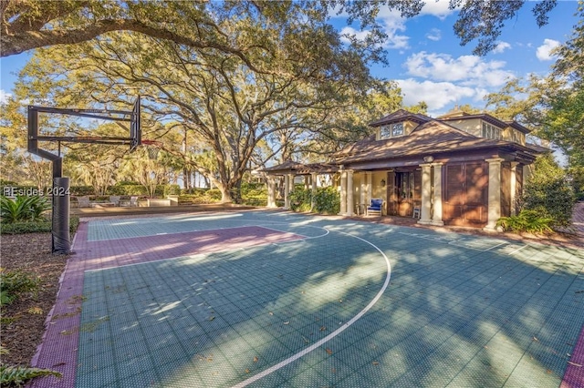 view of basketball court