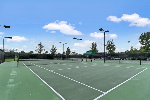 view of tennis court