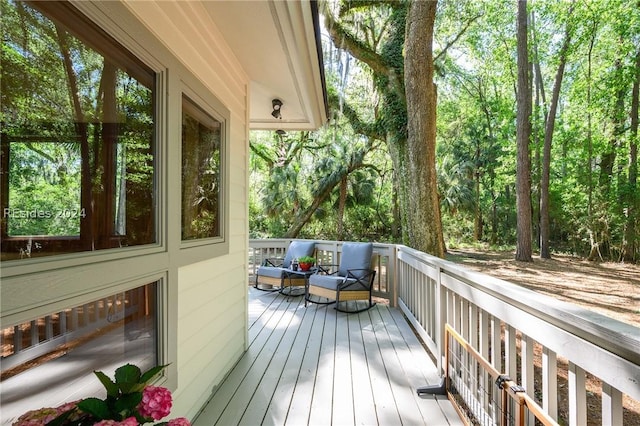 view of wooden deck