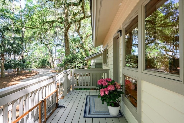 view of wooden deck