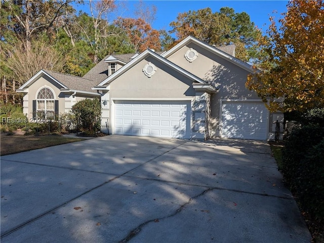 front of property featuring a garage