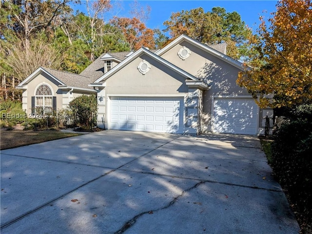 front facade featuring a garage