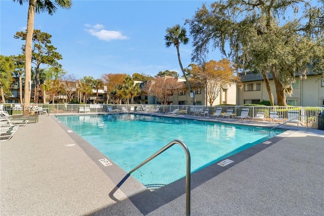 view of pool with a patio area