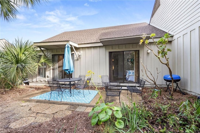 rear view of property with a patio area