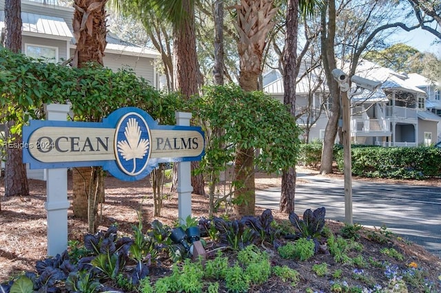 view of community sign