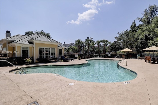 view of pool with a patio