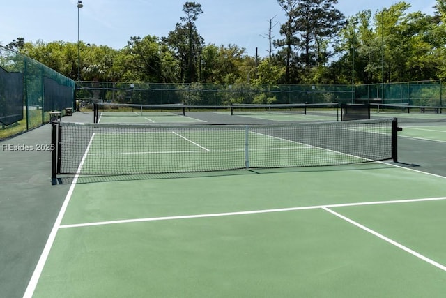 view of tennis court