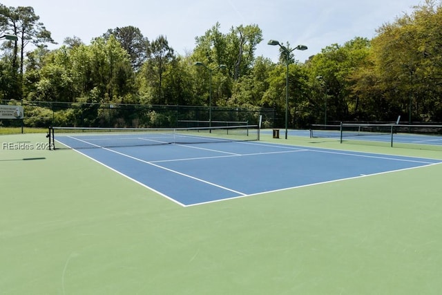 view of sport court