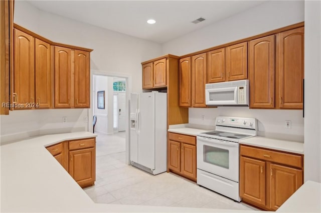 kitchen featuring white appliances