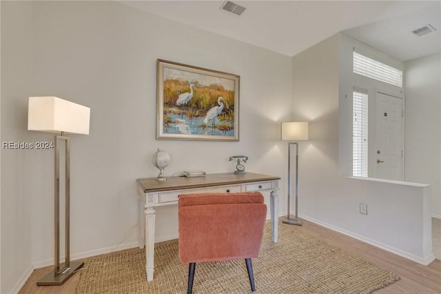 interior space featuring light hardwood / wood-style floors