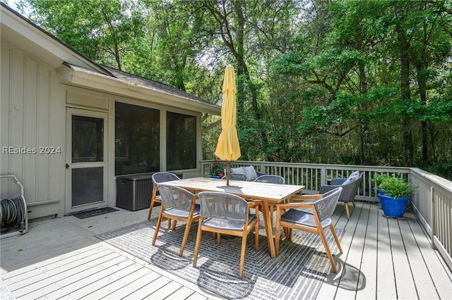 view of wooden deck