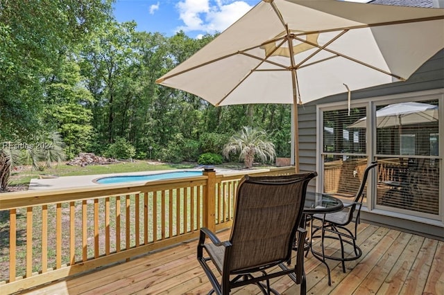 view of wooden deck