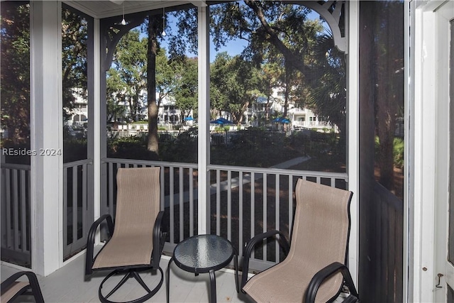 view of sunroom