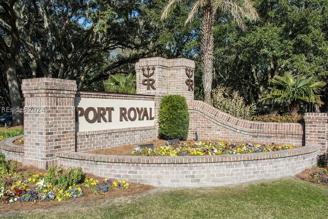 view of community sign