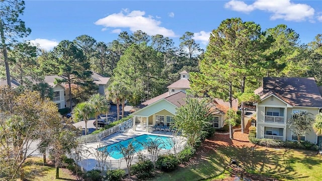 view of pool featuring a patio area