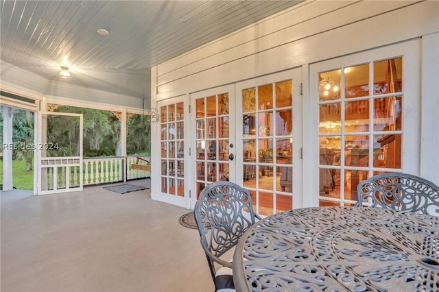 view of sunroom