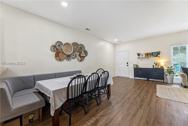 dining room featuring hardwood / wood-style flooring