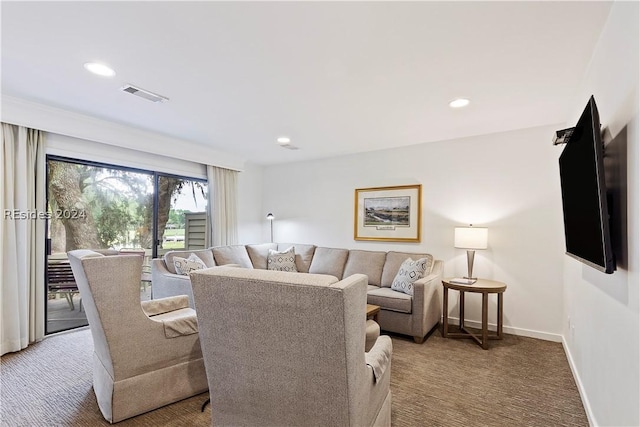 view of carpeted living room