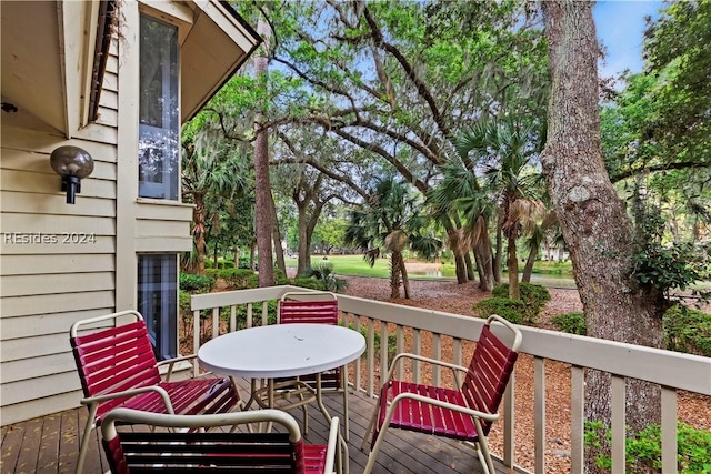 view of wooden deck