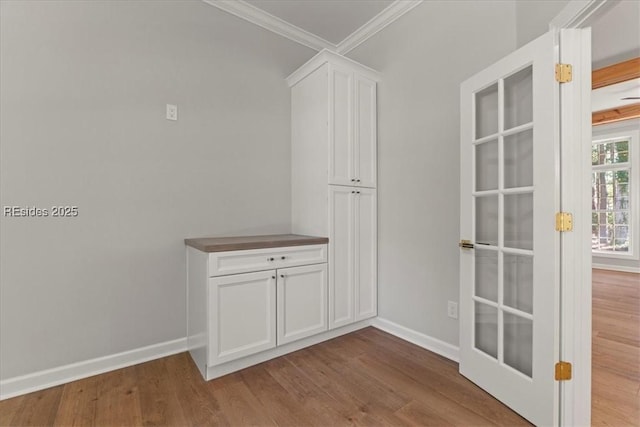 interior space with hardwood / wood-style flooring