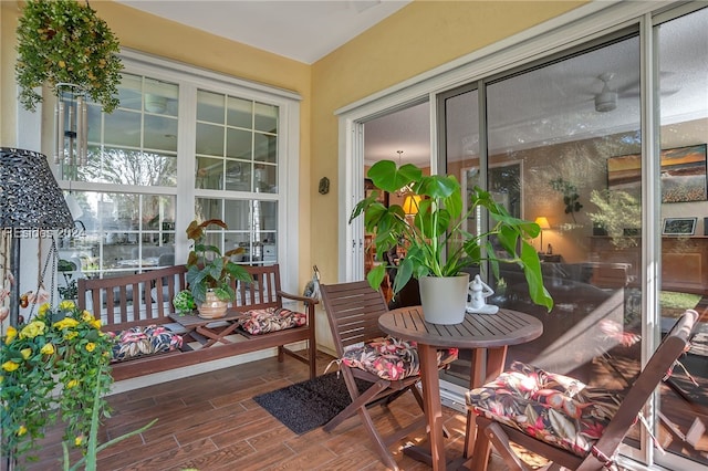 view of sunroom / solarium