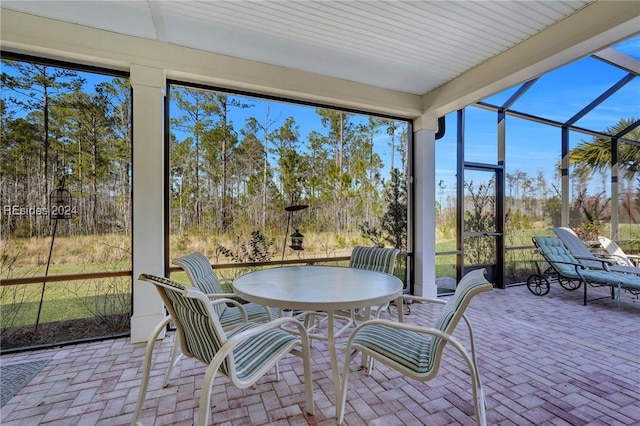 view of sunroom