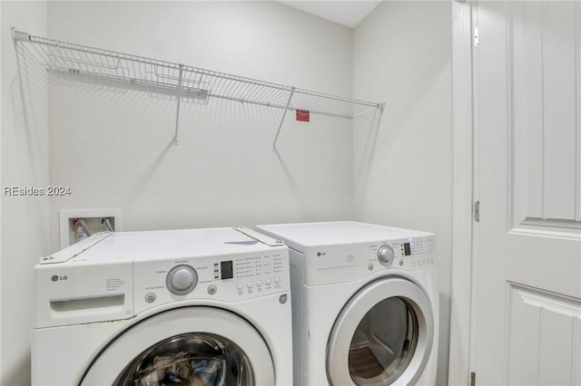 laundry room featuring washer and dryer